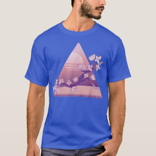 Japanse Vaporwave Cherry Blossom Branch Sakura Su T-shirt
