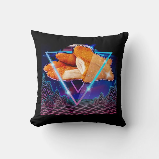Japanse Vaporwave Nug Life Kipnuggets Kussen (Voorkant)