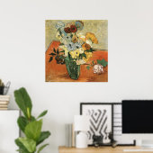 Japanse Vase met Rozen van Vincent van Gogh Poster (Thuiskantoor)