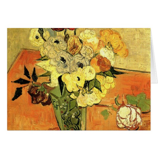 Japanse Vase, Rozen, Anemones van Vincent van Gogh (Voorkant Horizontaal)