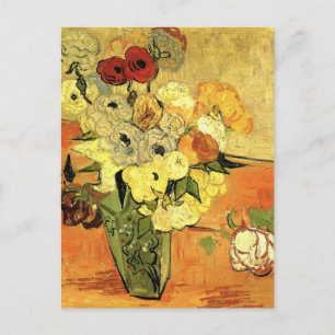 Japanse Vase, Rozen, Anemones van Vincent van Gogh Briefkaart