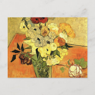 Japanse Vase, Rozen, Anemones van Vincent van Gogh Briefkaart