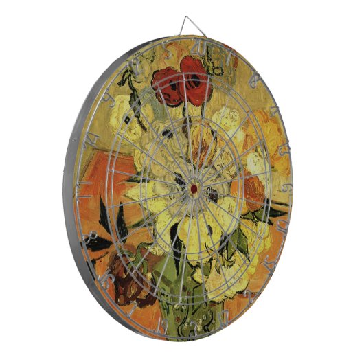 Japanse Vase, Rozen, Anemones van Vincent van Gogh Dartbord (Voorkant Links)