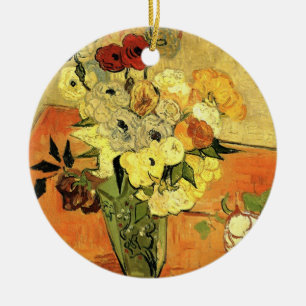 Japanse Vase, Rozen, Anemones van Vincent van Gogh Keramisch Ornament