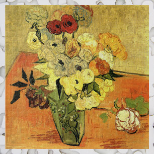 Japanse Vase, Rozen, Anemones van Vincent van Gogh Legpuzzel