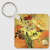 Japanse Vase, Rozen, Anemones van Vincent van Gogh Sleutelhanger (Voorkant)