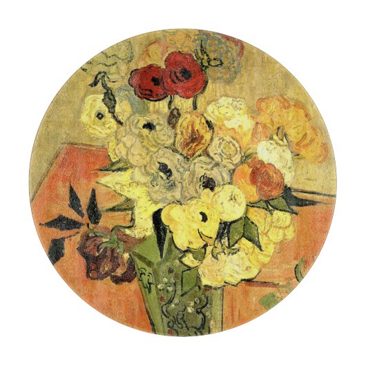 Japanse Vase, Rozen, Anemones van Vincent van Gogh Snijplank (Voorkant)