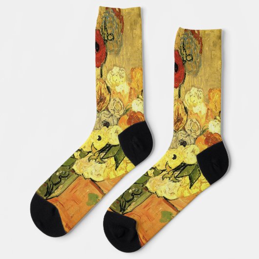 Japanse Vase, Rozen, Anemones van Vincent van Gogh Sokken (Links)