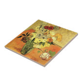 Japanse Vase, Rozen, Anemones van Vincent van Gogh Tegeltje (Zijkant)
