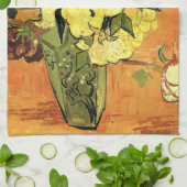 Japanse Vase, Rozen, Anemones van Vincent van Gogh Theedoek (Gevouwen)