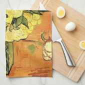 Japanse Vase, Rozen, Anemones van Vincent van Gogh Theedoek (Quarter Fold)