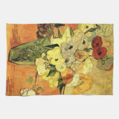 Japanse Vase, Rozen, Anemones van Vincent van Gogh Theedoek (Horizontaal)
