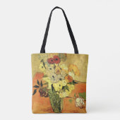 Japanse Vase, Rozen, Anemones van Vincent van Gogh Tote Bag (Achterkant)
