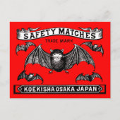 Japanse Veiligheid Wedstrijden Art Bats Briefkaart (Voorkant)