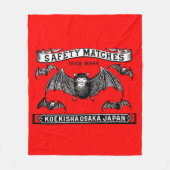 Japanse Veiligheid Wedstrijden Art Bats Fleece Deken (Voorkant)
