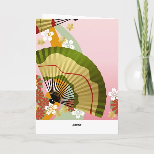 Japanse ventilator 3 groen kaart (Achterkant)