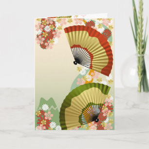 Japanse ventilator 3 groen kaart