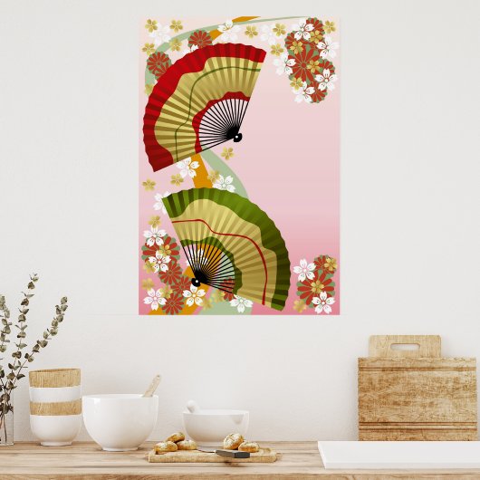 Japanse ventilator 3 poster (Keuken)