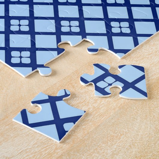 Japanse ventilator, Dragonfly Pattern, kobalt Blue Legpuzzel (Zijkant)