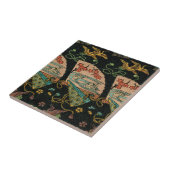 Japanse Ventilatoren en Kraanvogels Tegeltje (Zijkant)