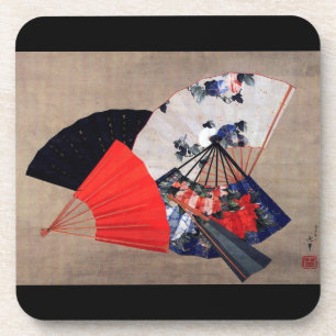 Japanse Vijf Ventilatoren, Hokusai, Ukiyoe Onderzetter