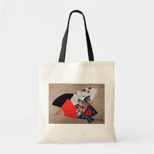 Japanse Vijf Ventilatoren, Hokusai, Ukiyoe Tote Bag