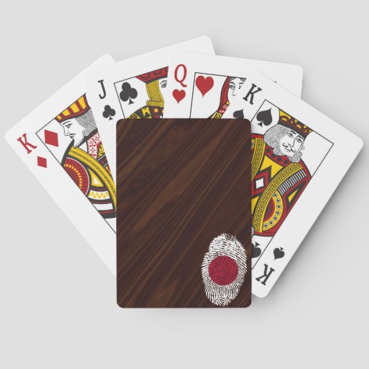 Japanse vingerafdrukvlag pokerkaarten (Achterkant)