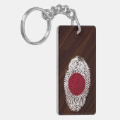 Japanse vingerafdrukvlag sleutelhanger (Voorkant Links)