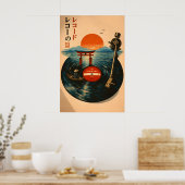 Japanse Vinylplaat Zonsondergang Torii Gate Poster (Keuken)