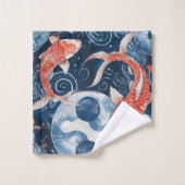Japanse vis in Waterverf Bad Handdoek (Wasdoekje)