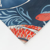 Japanse vis in Waterverf Fleece Deken (Hoek)