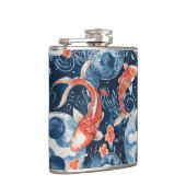 Japanse vis in Waterverf Heupfles (Rechts)