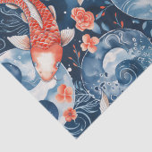 Japanse vis in Waterverf Tissuepapier (Detail)