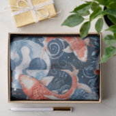 Japanse vis in Waterverf Tissuepapier (Geschenk)