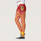 Japanse vis Koinobori gepatterd Leggings (Links)