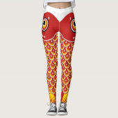 Japanse vis Koinobori gepatterd Leggings (Voorkant)