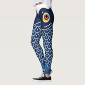 Japanse vis Koinobori gepatterd Leggings (Links)