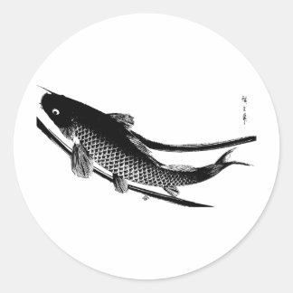Japanse vis ronde sticker
