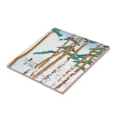 Japanse vissers door de bomen tegeltje (Zijkant)