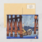  Japanse vissers op het gebied van water Briefkaart (Voorkant / Achterkant)