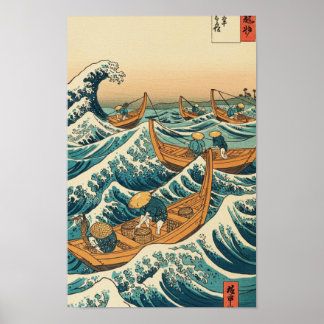 Japanse vissers poster