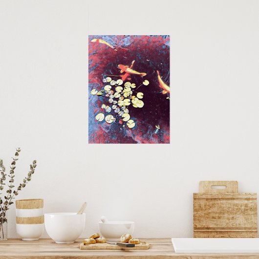 Japanse visvijver poster (Keuken)