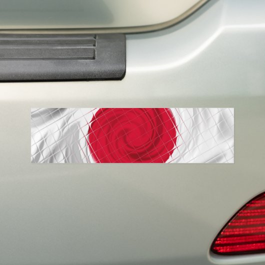 Japanse vlag Artwork Bumpersticker (Op auto)
