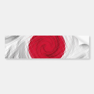 Japanse vlag Artwork Bumpersticker