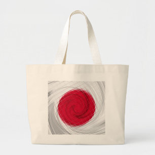 Japanse vlag Artwork Grote Tote Bag