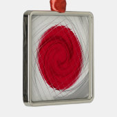 Japanse vlag Artwork Metalen Ornament (Rechts)