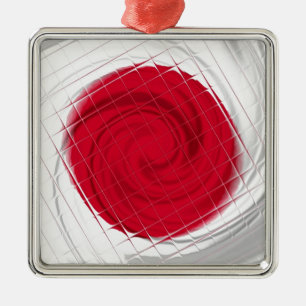 Japanse vlag Artwork Metalen Ornament
