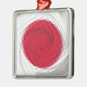 Japanse vlag Artwork Metalen Ornament (Links)