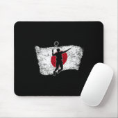 Japanse vlag Badminton Muismat (Met muis)