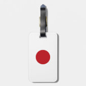 Japanse vlag bagagelabel (Achterkant verticaal)